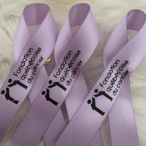 Custom Cancer Awareness Ribbon Pin: Personalized Memorial Support Ribbon