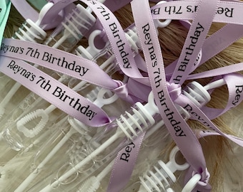 Personalized Assembled Birthday Bubbles|  Birthday Party Bubble Wand Favors