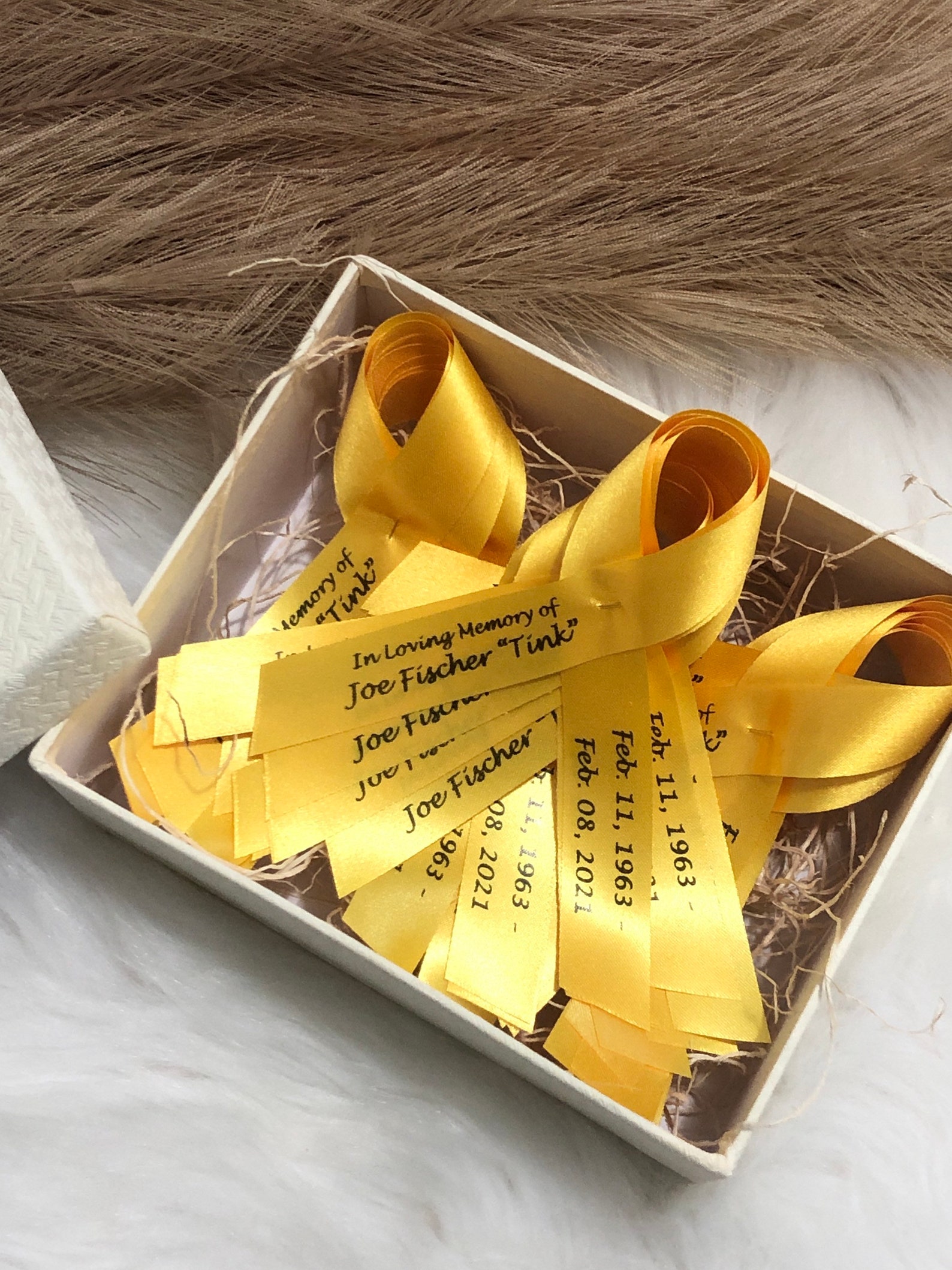 Awareness Ribbon, Memorial Pin Ribbons, Custom Printed Funeral Ribbon ...