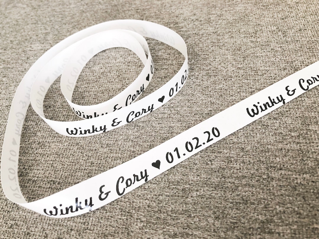 Wedding 16mm Personalized Printed Ribbons for Any Occasion | Customized ...