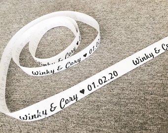 Wedding 16mm Personalized Printed Ribbons for Any Occasion | Customized Ribbon for Wedding Favors