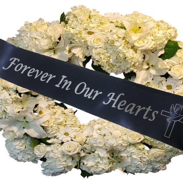 Custom Memorial Funeral Sash Ribbon for Wreaths