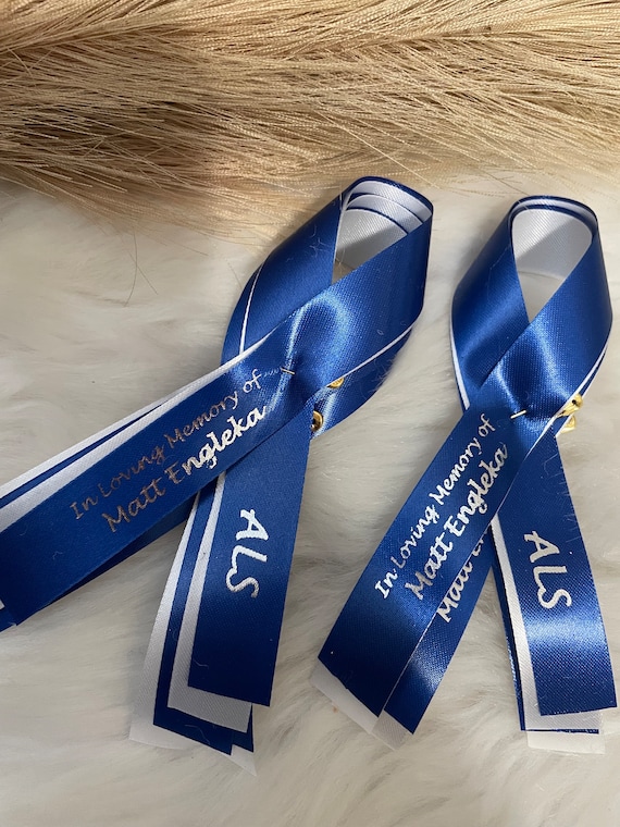 25pcs Double Color Awareness Ribbon, Memorial Pin Ribbons