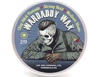 Wardaddy Wax: All Natural Clay Pomade - Strong Hold, Medium Sheen