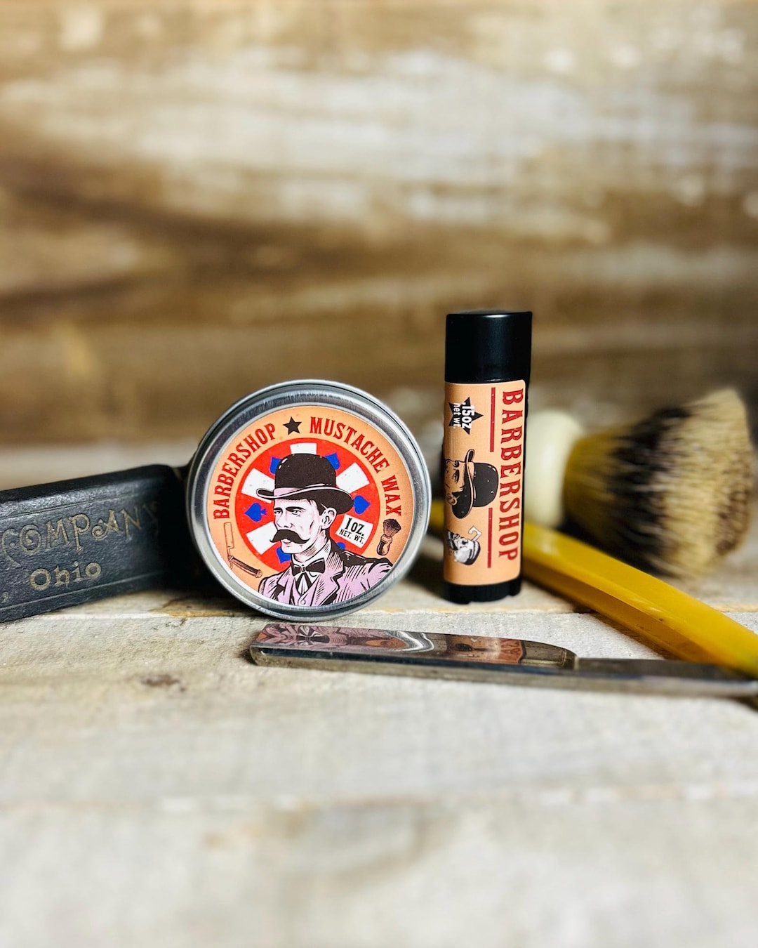 Strong Hold Mustache Wax and Mustache Wax Stick Combo, Organic Mustache ...