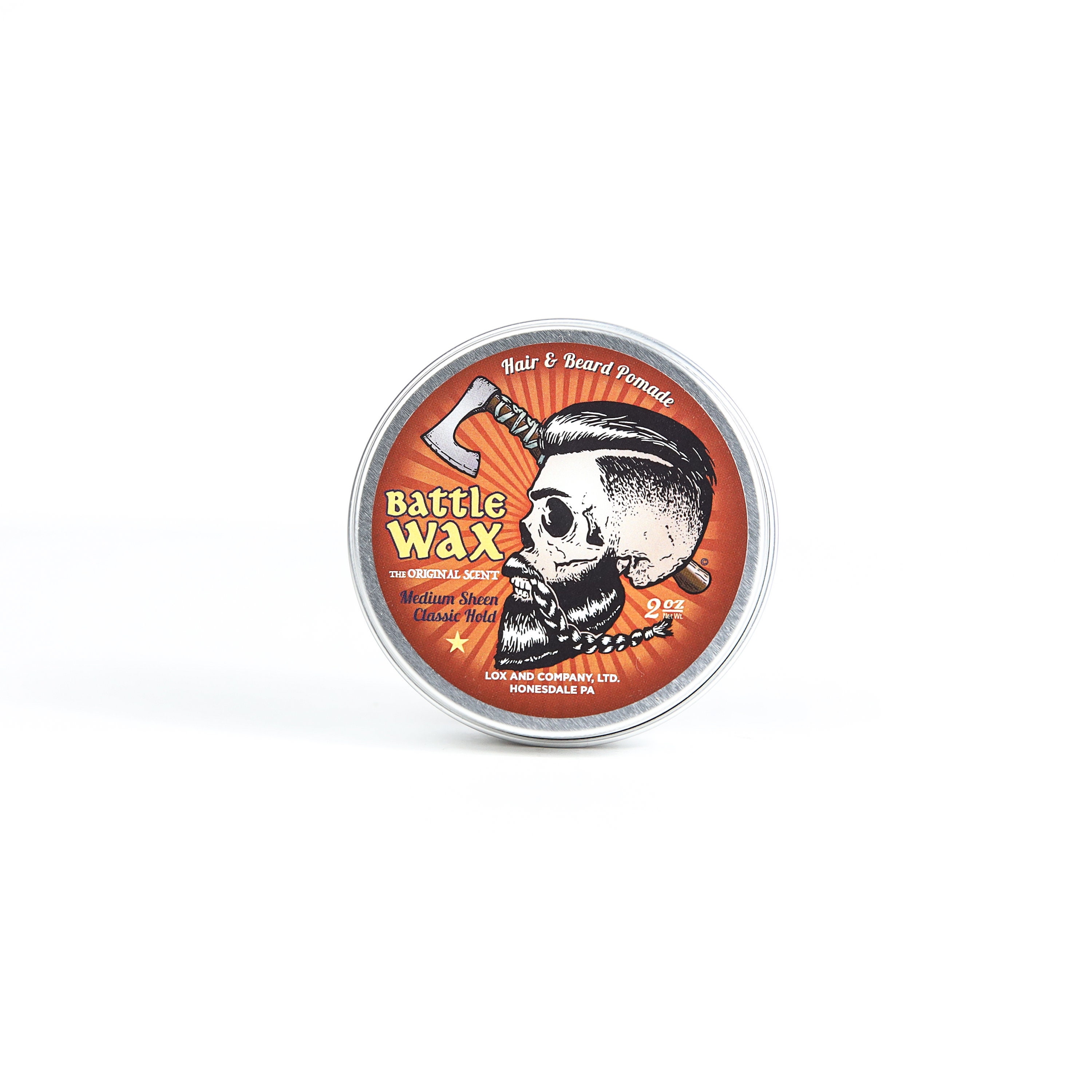 Organic Men's Pomade, Beard and Hair Wax for Men, Handmade Lox Battle Wax Pomade, Grooming Gift, All Natural Pomade, Hairstyle For Men