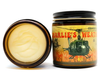 Charlie's Weather All Natural Hair Grooming Cream, Soft Pomade Hair Cream, All Natural Men's Hair Care, Hairstyling Cream, Men's Hair Cream