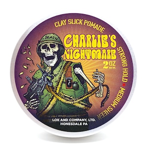 Charlie&#39;s Nightmare Clay Slick Pomade, Strong Hold Hair Wax, Men&#39;s Clay Pomade, Slick Hair Cream, Hair Clay, Pomade, Hair Wax, Vietnam War