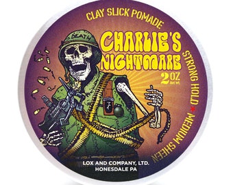 Charlie's Nightmare Clay Slick Pomade, Strong Hold Hair Wax, Men's Clay Pomade, Slick Hair Cream, Hair Clay, Pomade, Hair Wax, Vietnam War