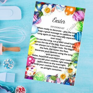 Easter Cookie Kit Instructions