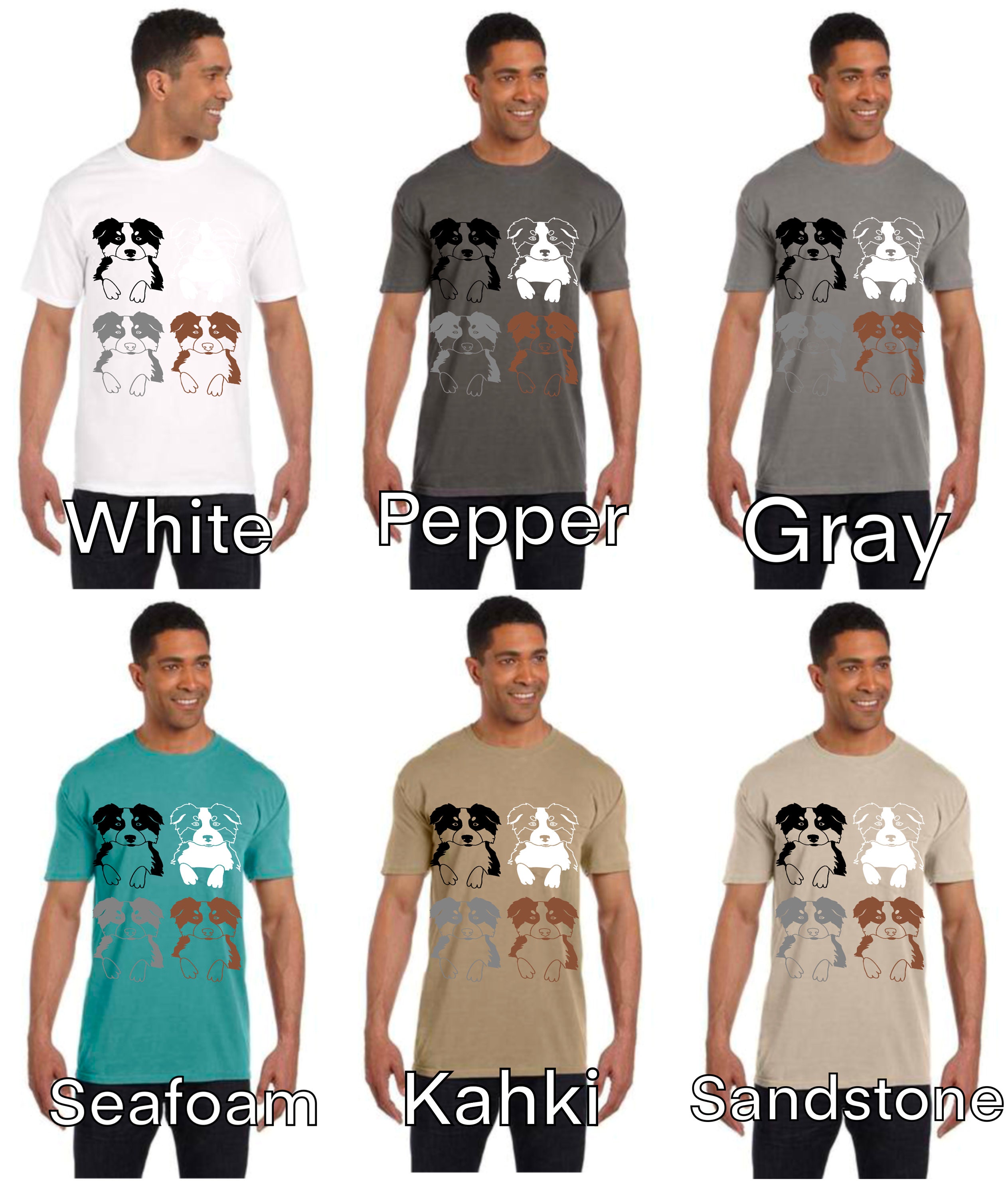 Discover Australian Shepard Pocket Tee Adult Unisex Tshirt, Cute Aussie mom tshirt, Aussie Dad tshirt, Custom Aussie Shirt, Customizable Aussie shirt