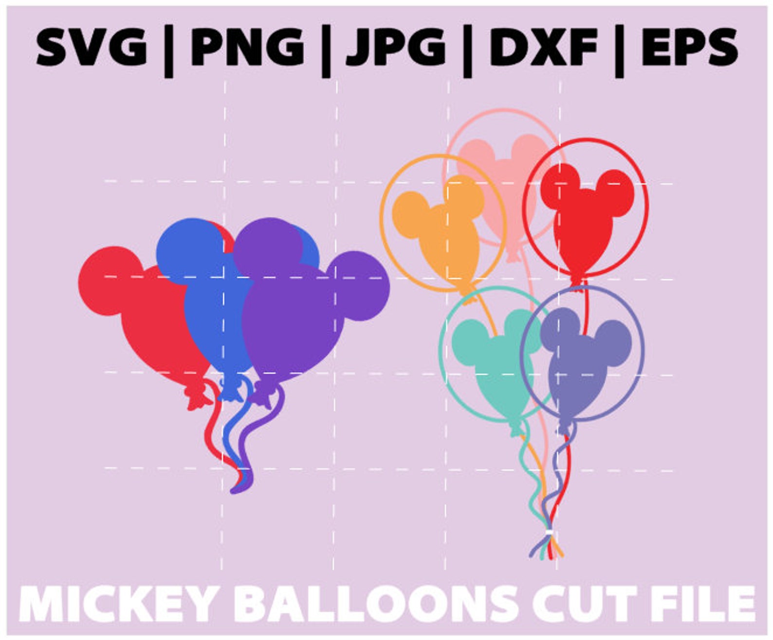 Mickey Head Balloon SVG Disney Balloons Mickey Balloon | Etsy