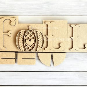 DIY Kit or Finished Fall Word Sign, Fall Decor, Wood Fall Sign, Word ...