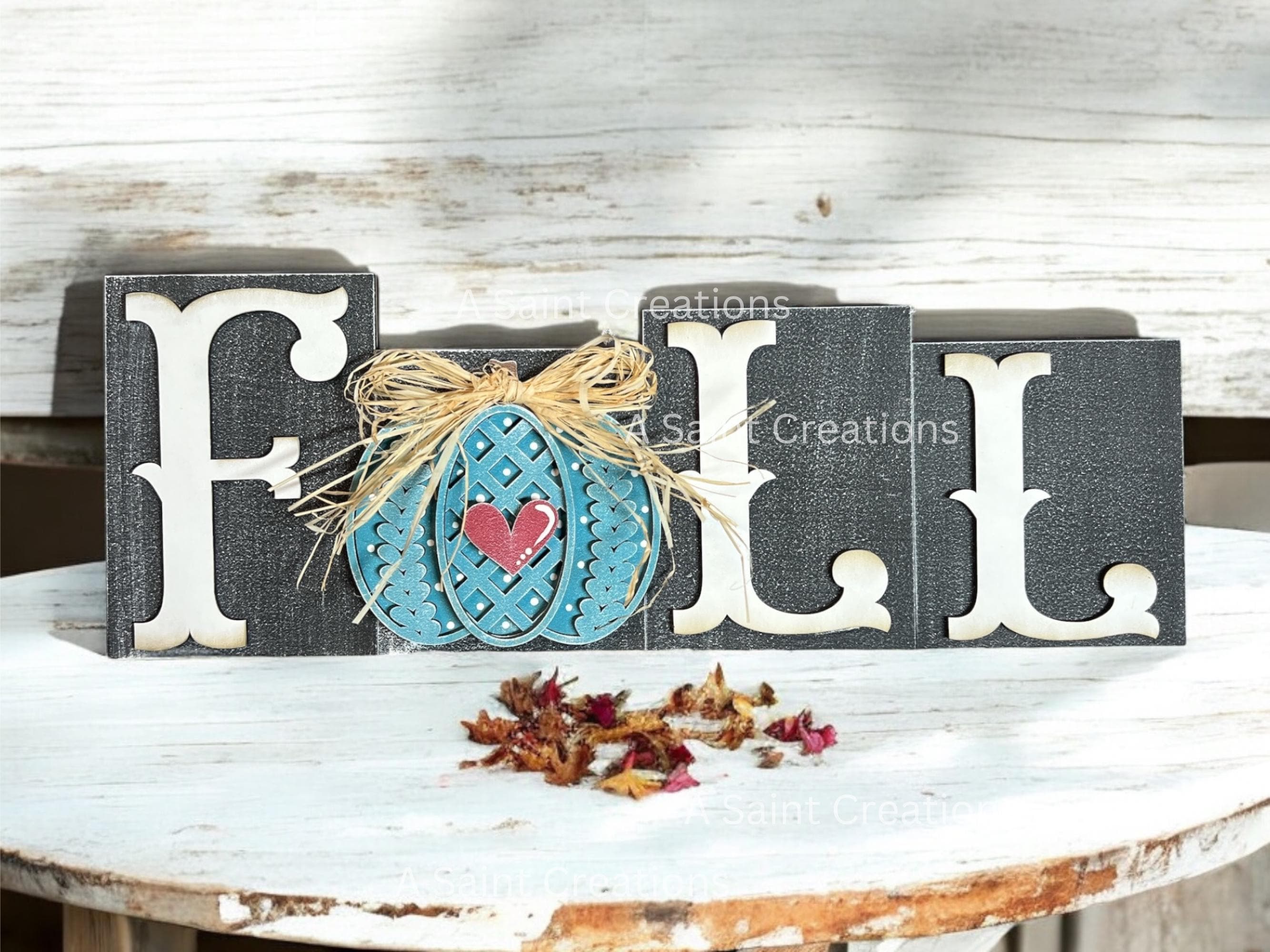 Fall Word Signs DIY Kit or Finished Fall Word Sign, Fall Decor, Wood Fall Sign, Word ...