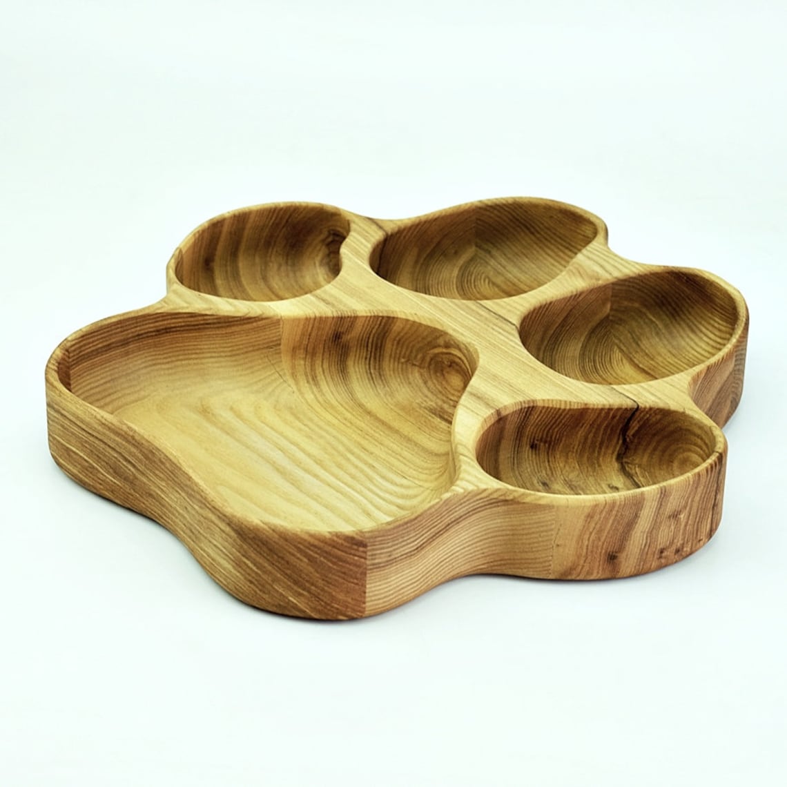 Wooden Snack Tray Dog Paw Serving Plate Etsy