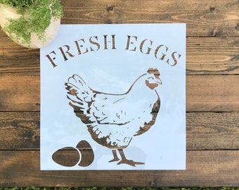 farm stencil stencils for Wood Signs reusable fresh eggs stencil chicken stencil stencil for painting Farmer Market stencil n.2