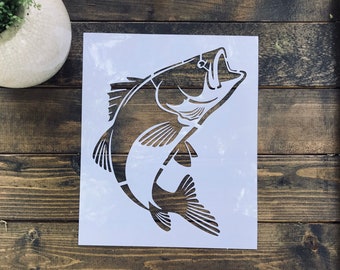 Download Fishing Stencil Etsy
