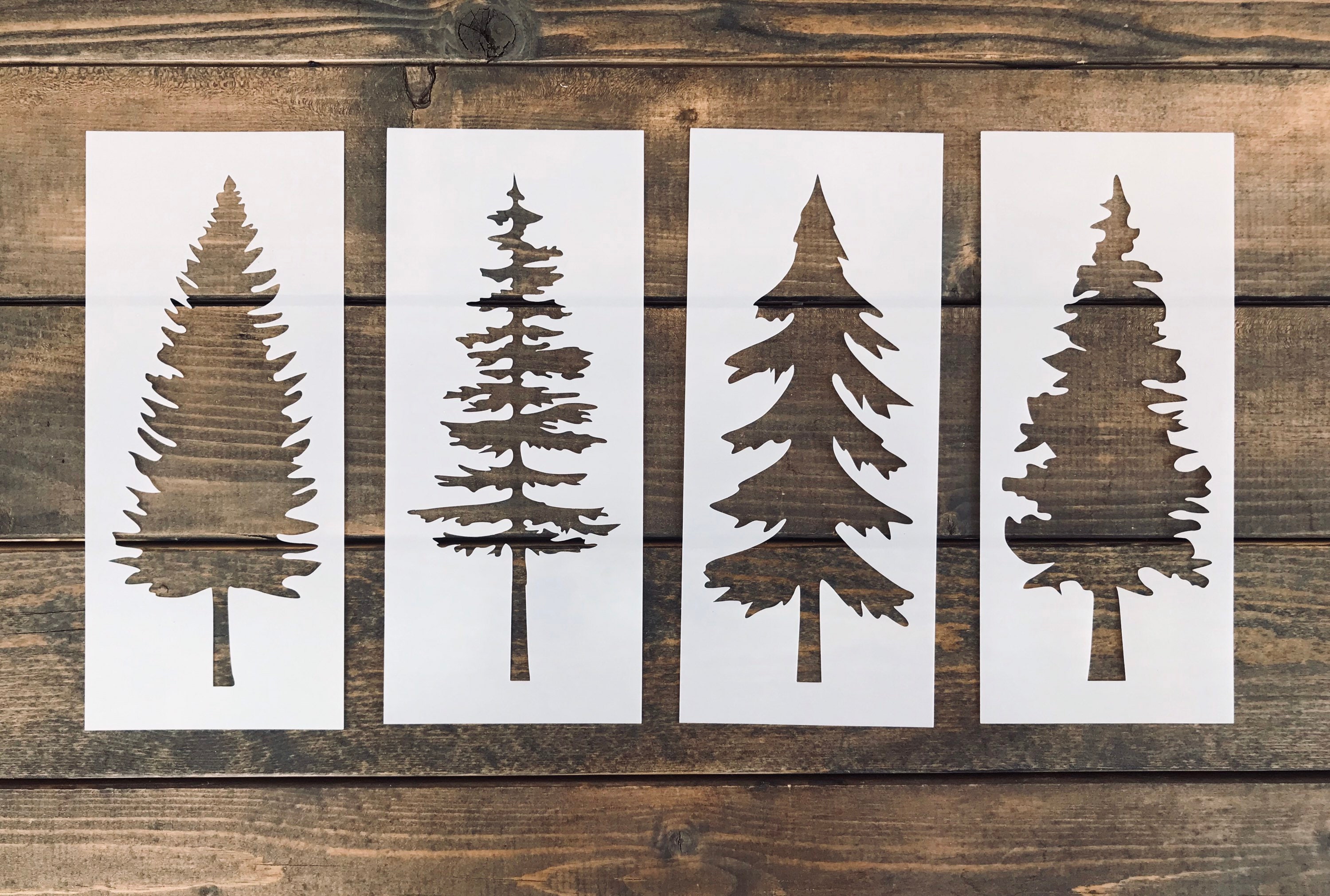 Stencil, Skinny Tree Stencil, Tree Bundle Stencil, Christmas Tree