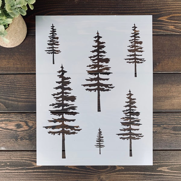 Tree Wall Stencils Etsy