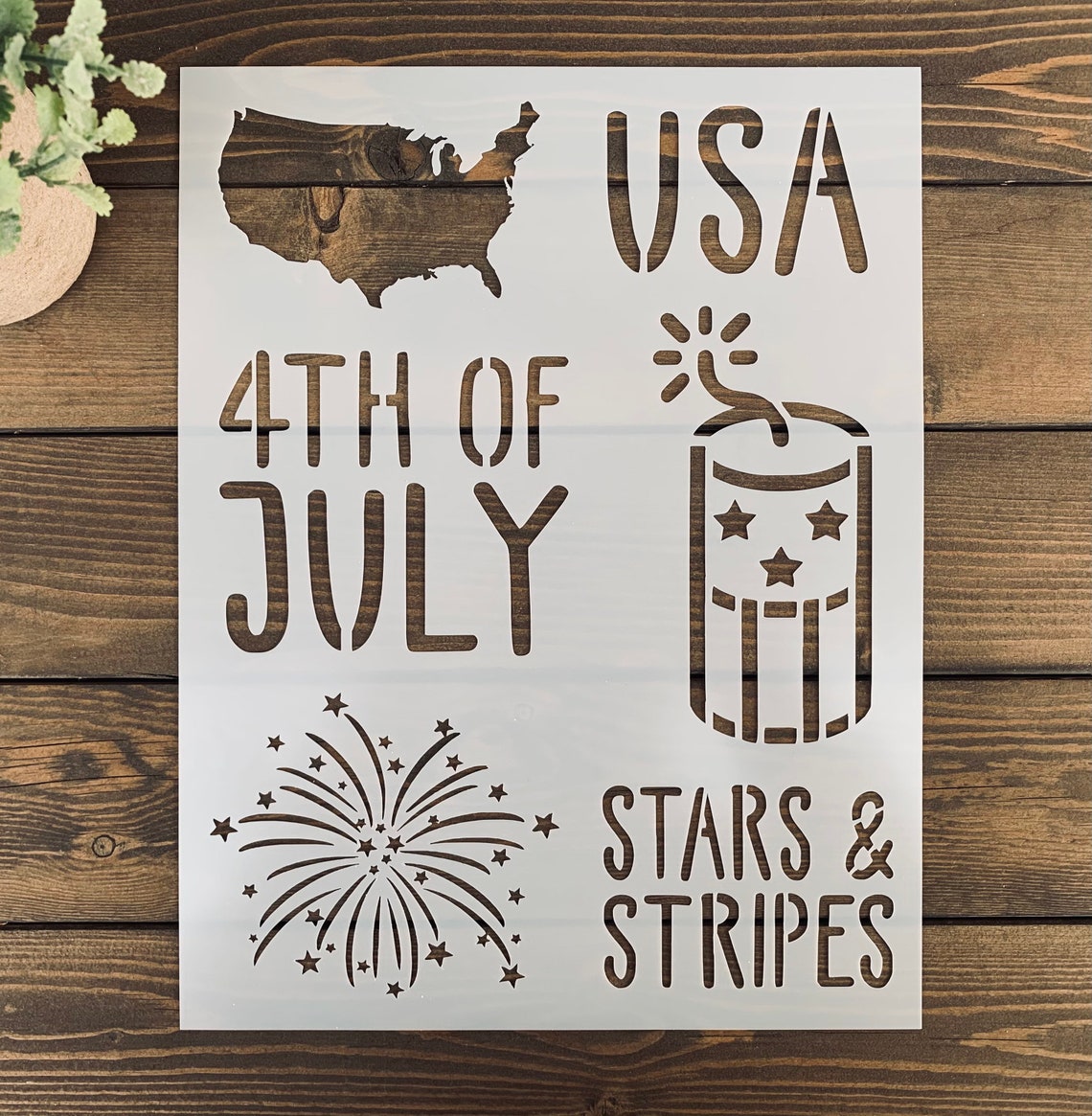 happy 4th of july stencil