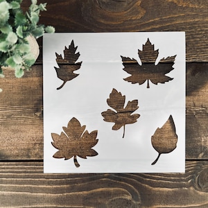 Reusable Fall Leaves Stencil , Autumn Stencil, Leaf Stencil, Thanksgiving Stencil, Fall Decor Stencils , Gift for Crafter