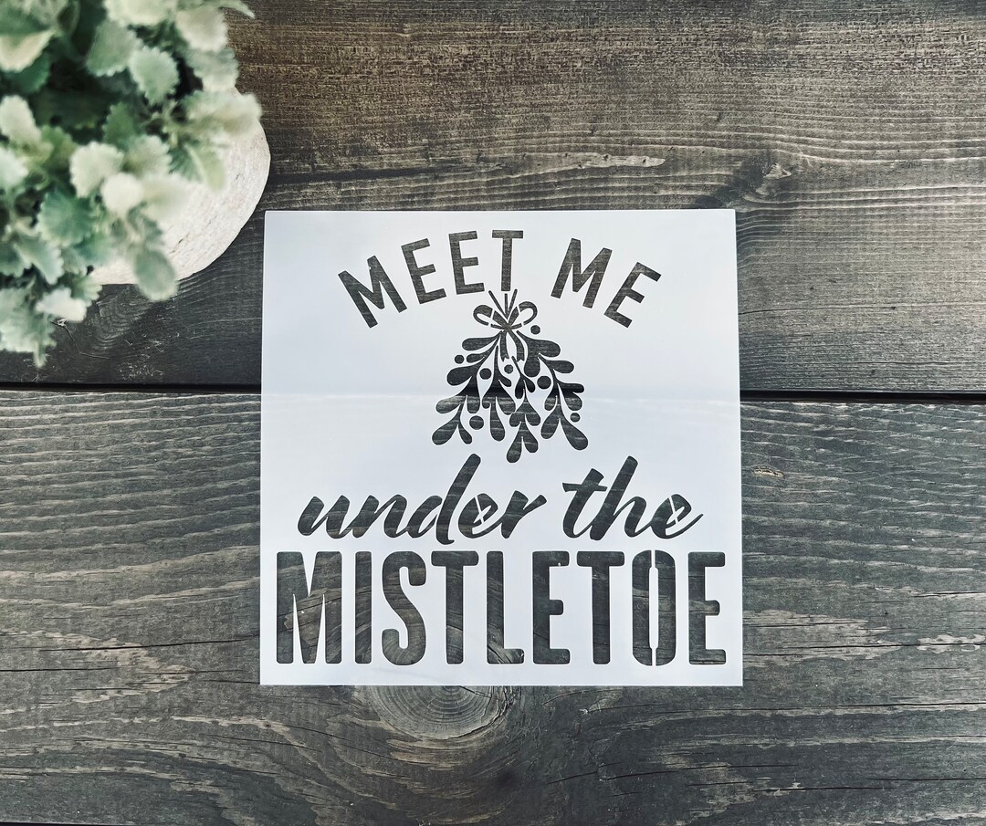 Stencil, Reusable Mistletoe Stencil, Tree Farm Stencil, Christmas ...