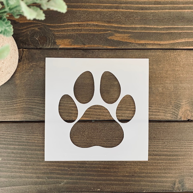 Paw Print Stencil - Etsy