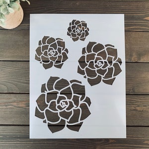 Stencil, Reusable Succulent Stencil Sheet, Wild Flower Stencil, Spring Stencil, Spring Themed Stencil, Flower Stencil, Tulip Stencil