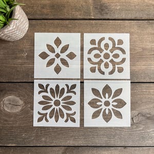 Reusable Tile Stencil Bundle,Decorative Tile Stencil, Floor Tile Stencil, Tile Stencil For Painting, Tile Stencils