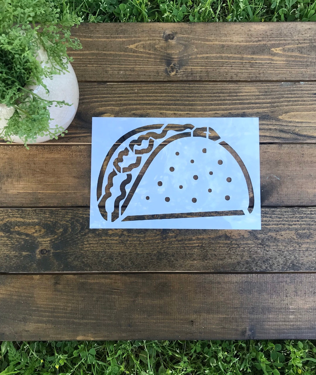 Reusable Taco Stencil, Taco Tuesday Decor, Taco Decor, Taco Stencil for ...