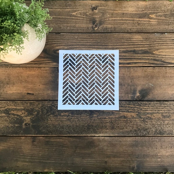 Herringbone Stencil Etsy