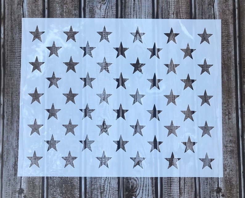 50 Stars Stencil Stars Stencil Flag Stars Stencil Star Etsy