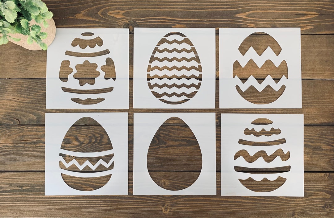 Stencil Easter Egg Stencil Bundle Easter Egg Stencil Egg Etsy
