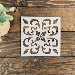Reusable Tile Stencil,Decorative Tile Stencil, Floor Tile Stencil, Tile Stencil For Painting, Tile Stencils, Mexican Tile Stencil