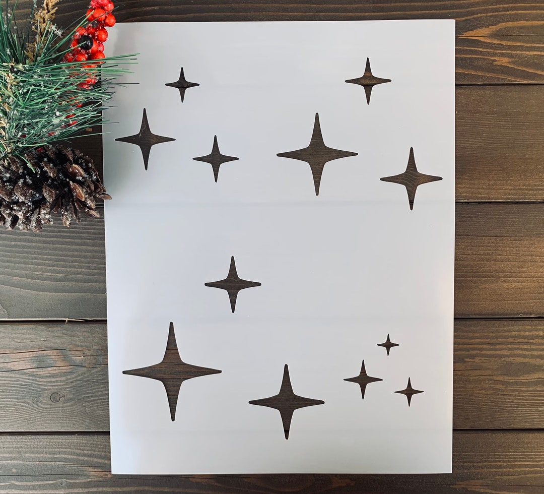 Stencil, Reusable Star Stencil Sheet, Starburst Stencil, Star Stencil ...