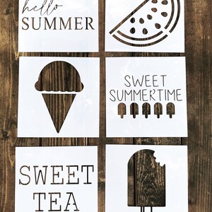 Summertime Stencils, Summer Stencils, Summer Time Stencils, Stencils for Painting, Stencils for Wood Signs, DIY Summer Decor