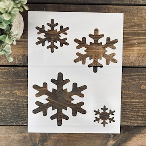 Stencil, Reusable Snowflake Stencil, Snowflake Stencil, Winter Stencil, Christmas Stencil, Holiday Stencil, Snow Stencil, DIY Snowflake
