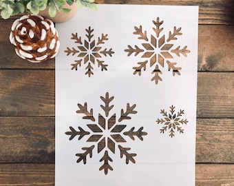 Stencil, Reusable Snowflake Stencil, Snowflake Stencil, Winter Stencil, Christmas Stencil, Holiday Stencil, Snow Stencil, DIY Snowflake