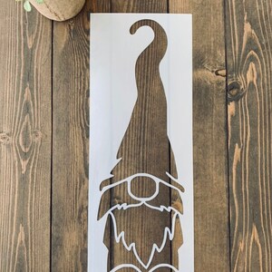 Stencil, Reusable Gnome Stencil, Garden Gnome Stencil, Garden Stencil, Spring Stencil, Garden Decor, Gnome Decor