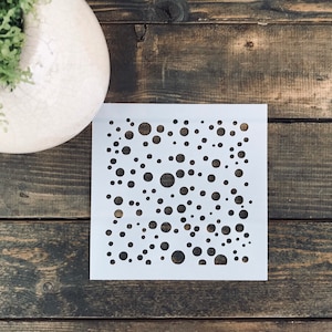 Stencil, Polka Dots Stencil, Bubbles Stencil, Cookie Stencil, Gift For Baker, Stencil For Painting, Random Sized Polka Dots Stencil