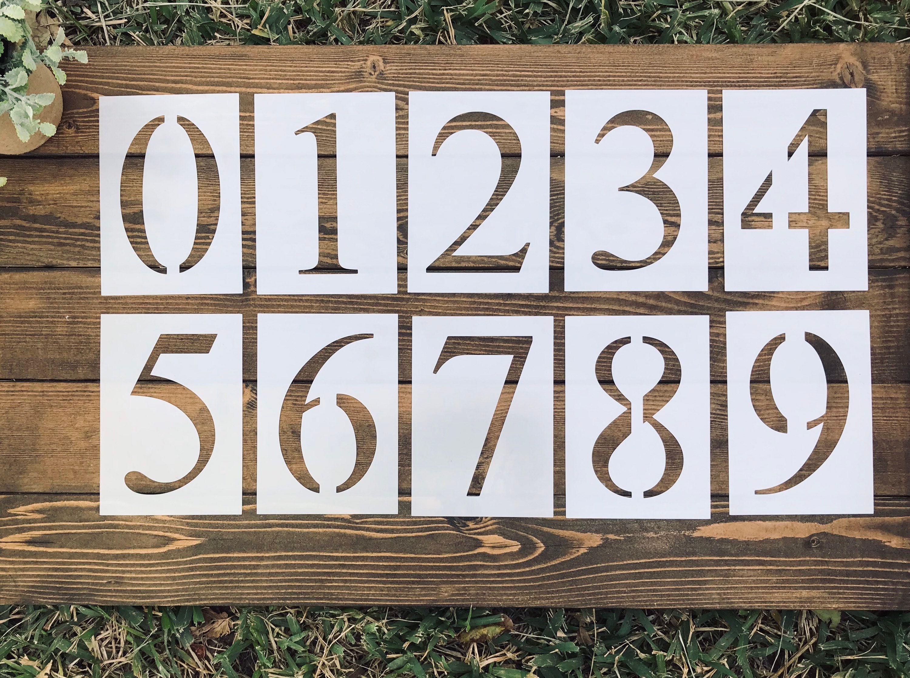 4 Tall Number Stencils 09 Number Stencils Number Stencil Etsy