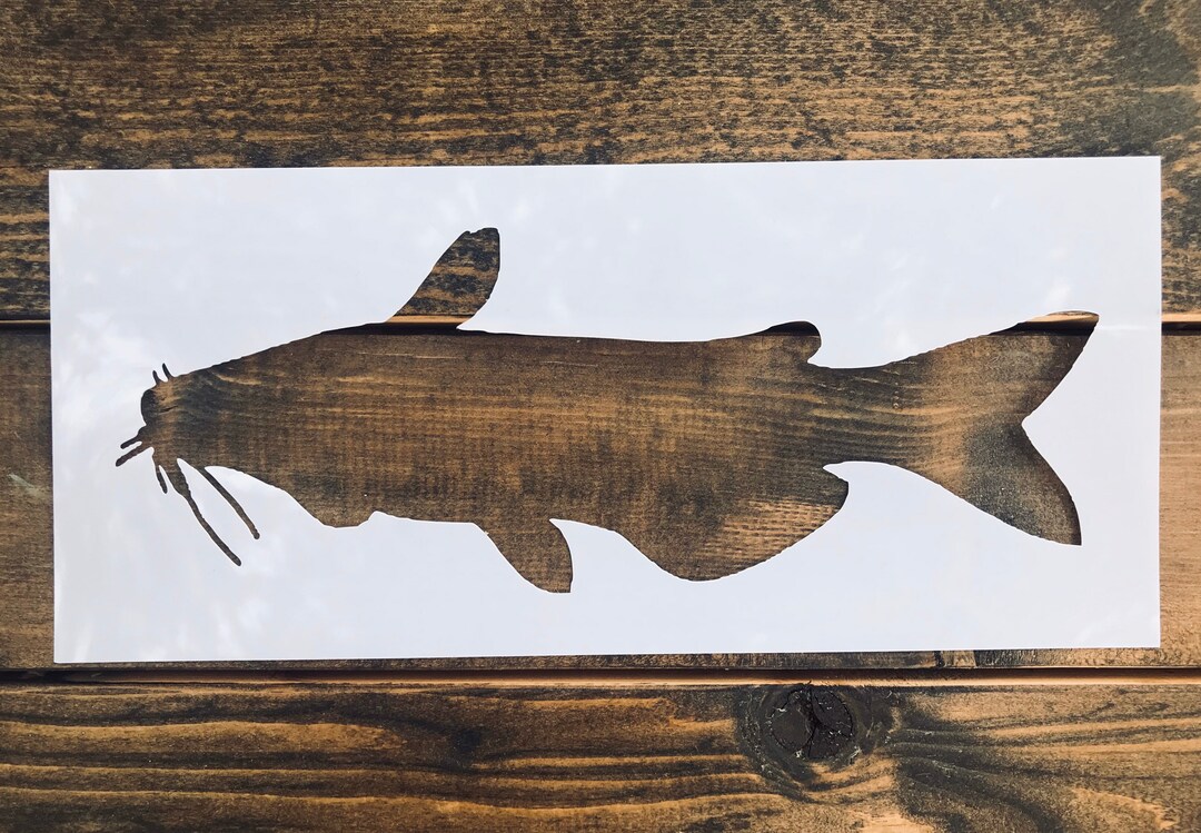 Reusable Fish Stencil, Reusable Catfish Stencil, Fishing Stencil, DIY Fish, Fathers Day Gift