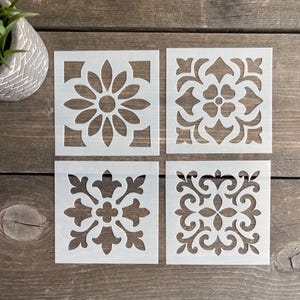 Reusable Tile Stencil Bundle,Decorative Tile Stencil, Floor Tile Stencil, Tile Stencil For Painting, Tile Stencils