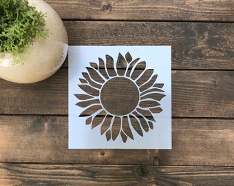 Sunflower Stencil Reusable Sunflower Farmhouse Style Stencil Sunflower Sign Stencil Sunflower Home Decor Stencil Diy Sunflower
