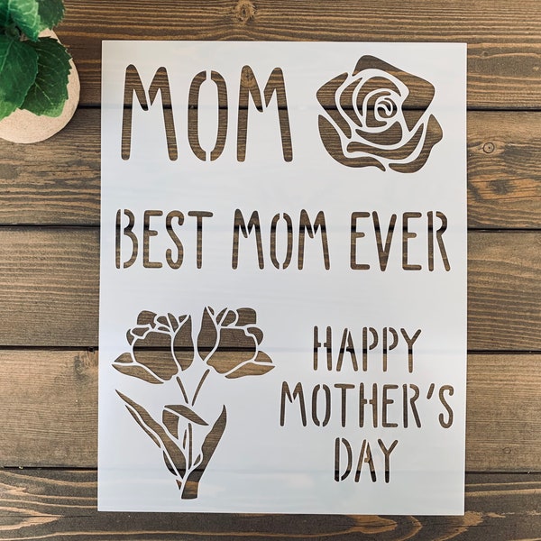 Happy Mothers Day Stencil - Etsy