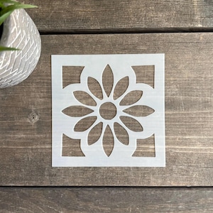 Reusable Tile Stencil,Decorative Tile Stencil, Floor Tile Stencil, Tile Stencil For Painting, Tile Stencils, Mexican Tile Stencil