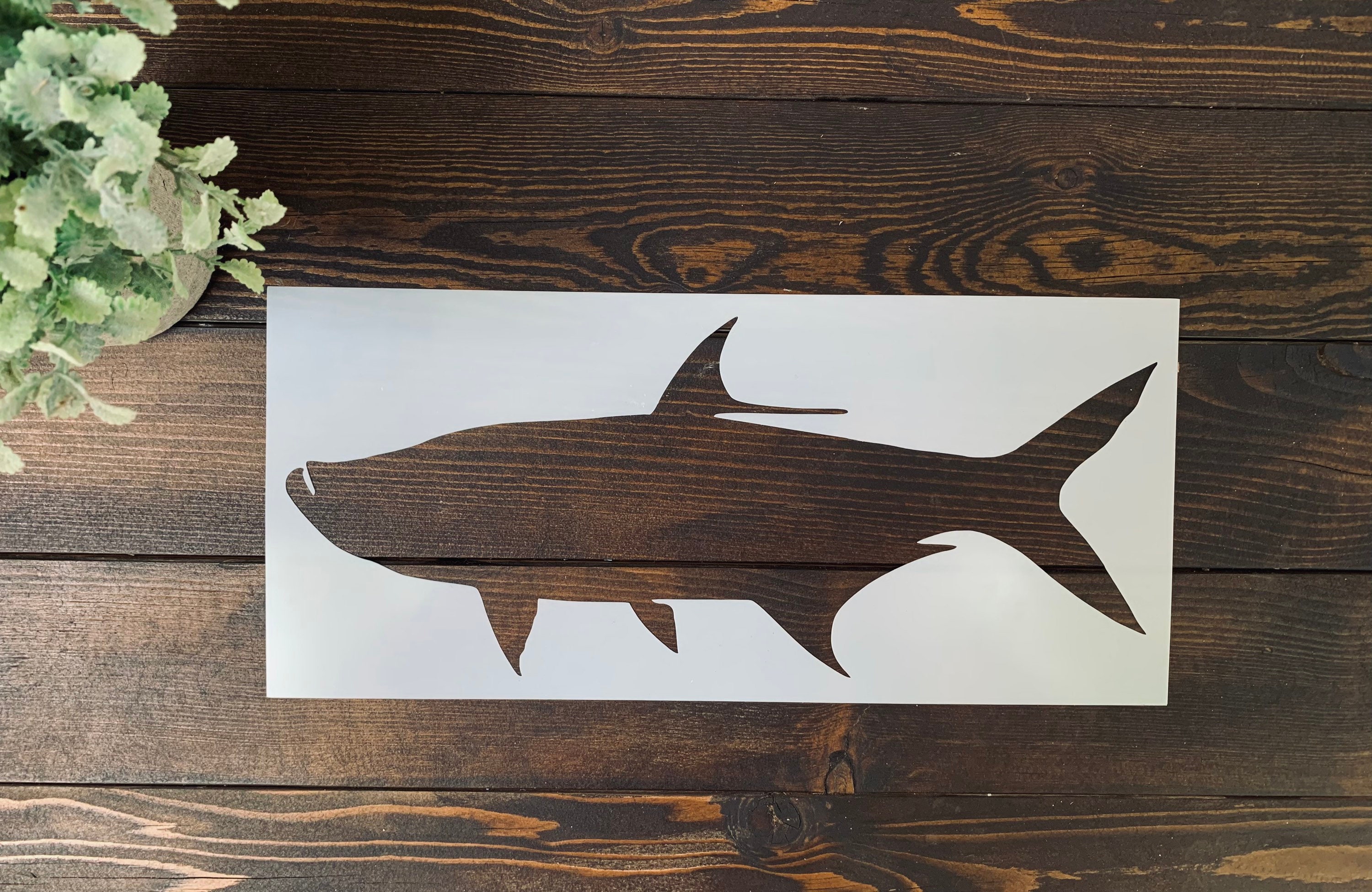 Reusable Tarpon Fish Stencil Reusable Fish Stencil Fishing | Etsy