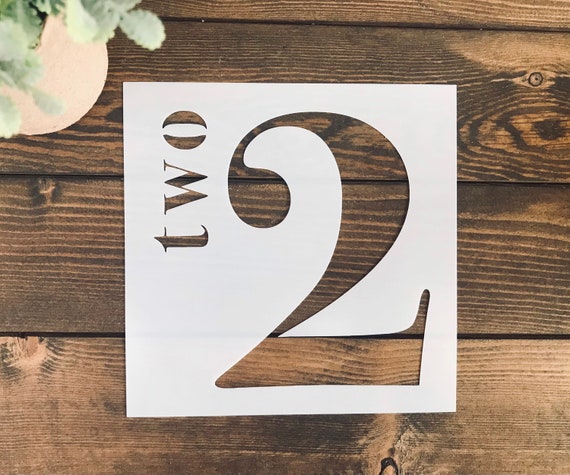 Stencil Reusable Number Two Stencil Number 2 Stencil - Etsy
