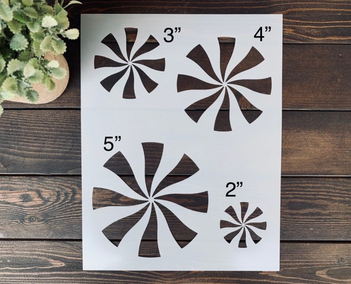 stencil-reusable-peppermint-stencil-sheet-christmas-stencil-etsy-de
