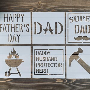 Father’s Day Stencils, Father’s Day Gift, Father’s Day Stencil Bundle, DIY Father’s Day Gift, Gift For Him,